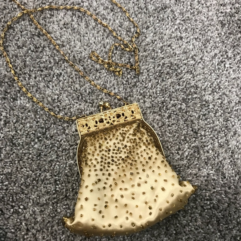Vintage Mariell Kiss Lock Beaded Purse